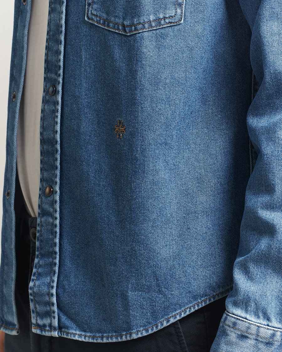 Herre | Skjorter | Jacob Cohën | Pocket Denim Overshirt Mid Blue