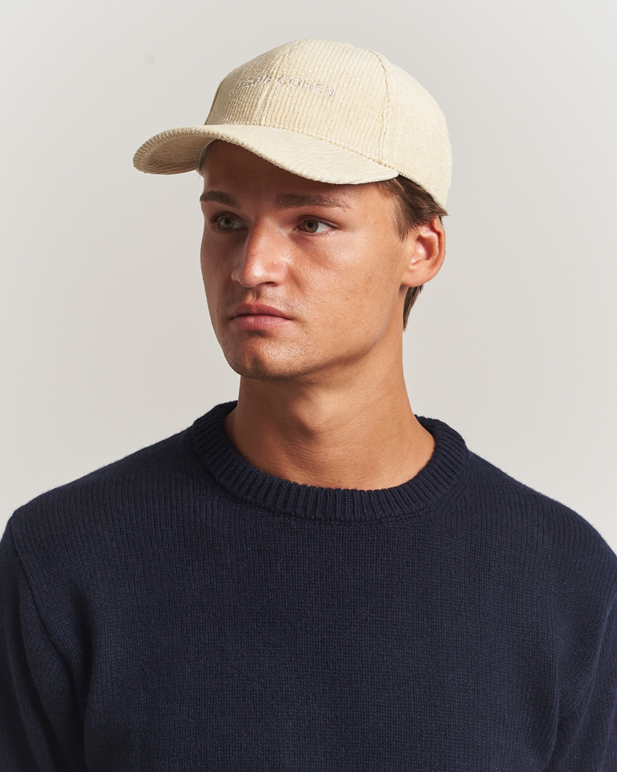 Herre | Hatter og capser | Jacob Cohën | Corduroy Logo Cap Creme