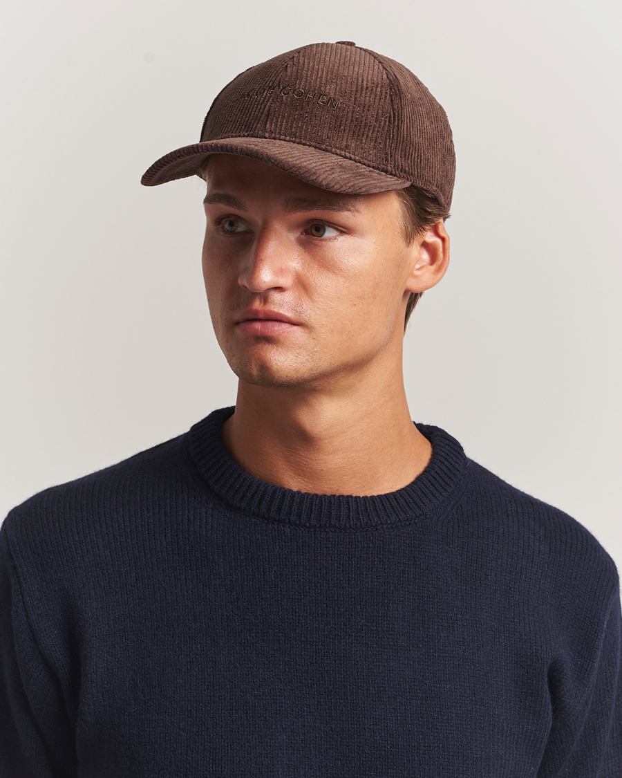 Herre | Hatter og capser | Jacob Cohën | Corduroy Logo Cap Brown