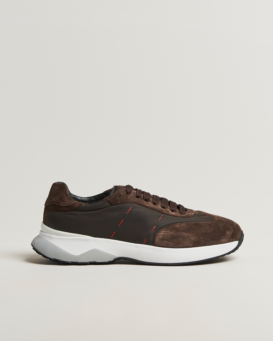 Herre | Sneakers | Kiton | Luxury Running Sneakers Dark Brown Suede