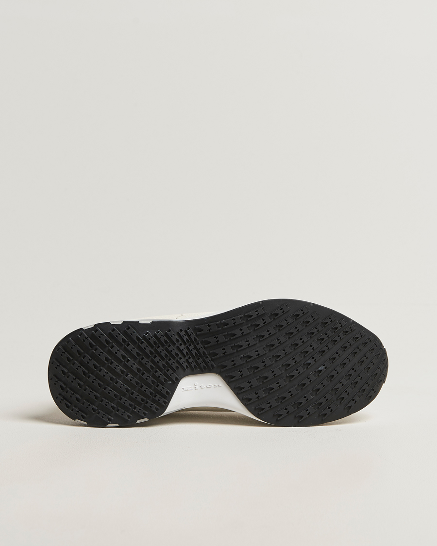 Herre | Sneakers | Kiton | Luxury Running Sneakers White Deerskin