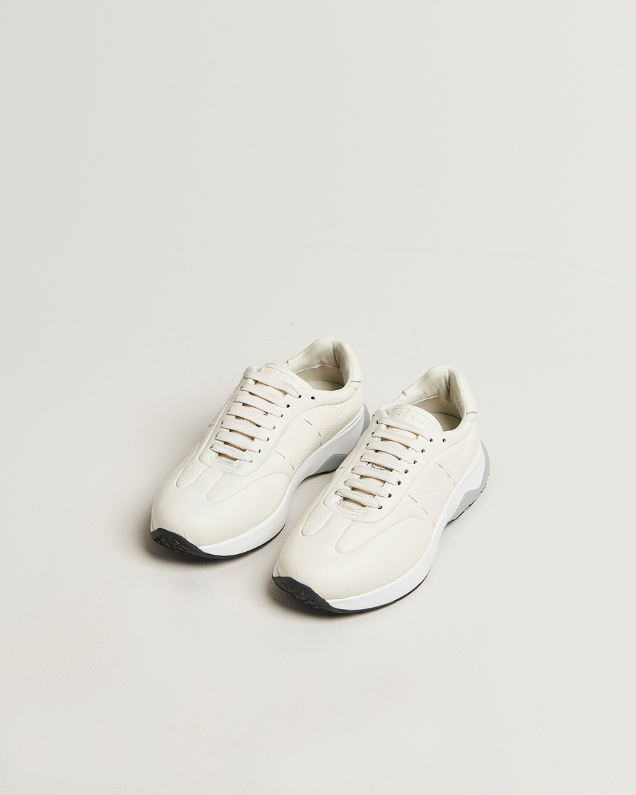 Herre | Sneakers | Kiton | Luxury Running Sneakers White Deerskin