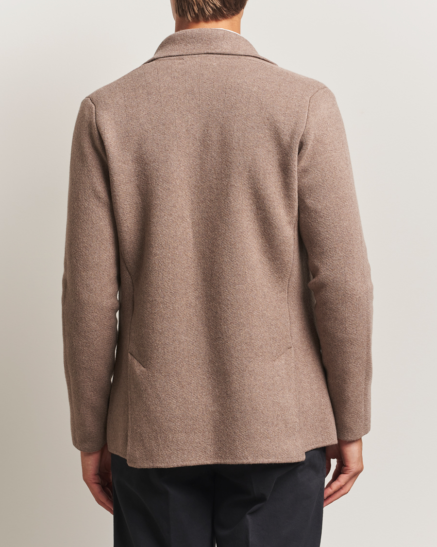 Herre | Dressjakker | Lardini | Knitted Wool Blazer Brown