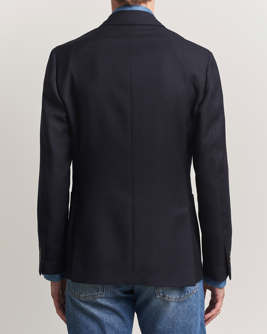Herre | Dressjakker | Lardini | Double Breasted Twisted Wool Blazer Navy