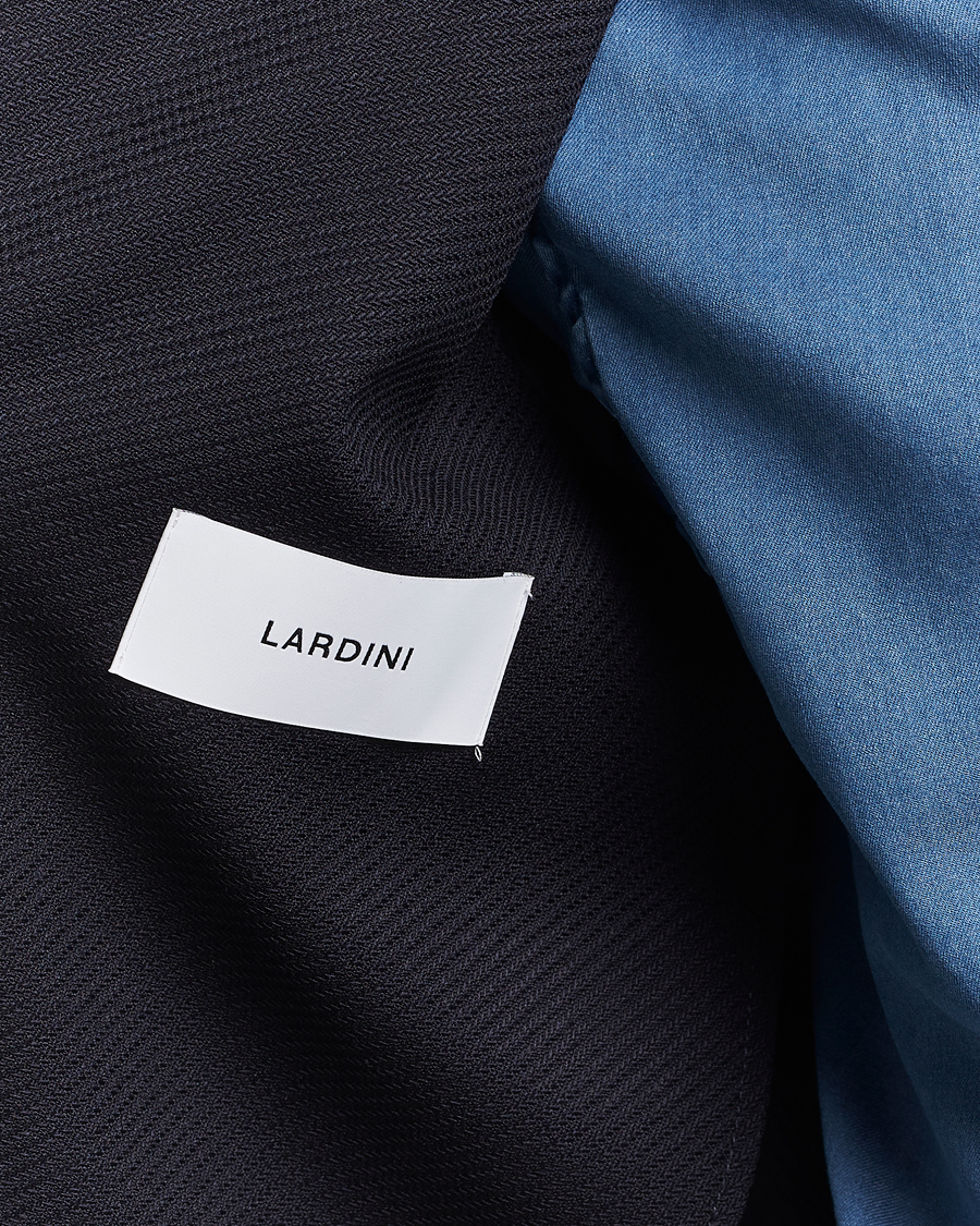 Herre | Dressjakker | Lardini | Double Breasted Twisted Wool Blazer Navy
