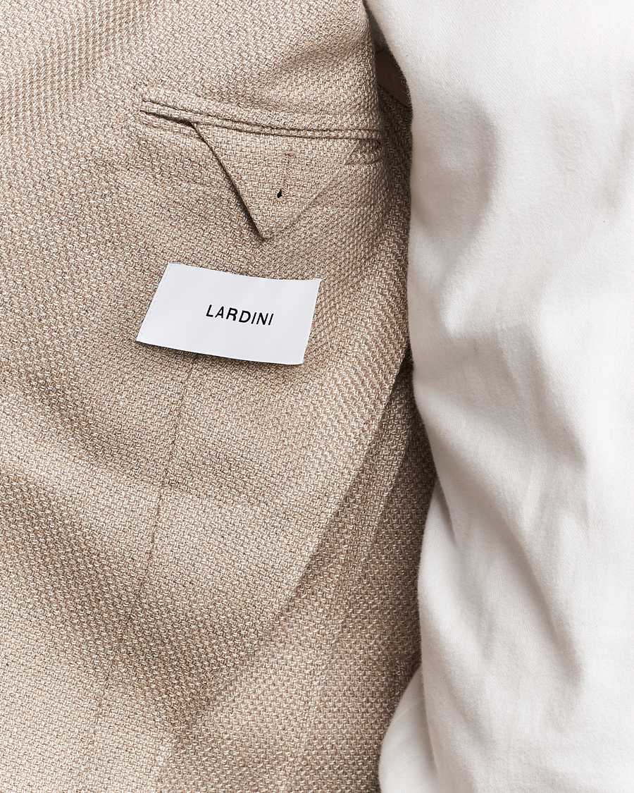Herre | Dressjakker | Lardini | Double Breasted Wool/Silk/Cashmere Blazer Beige