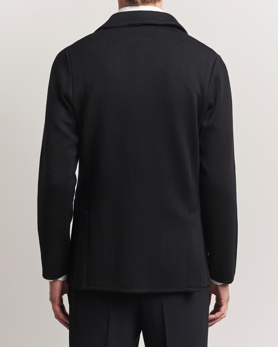 Herre | Dressjakker | Lardini | Knitted Wool Blazer Black