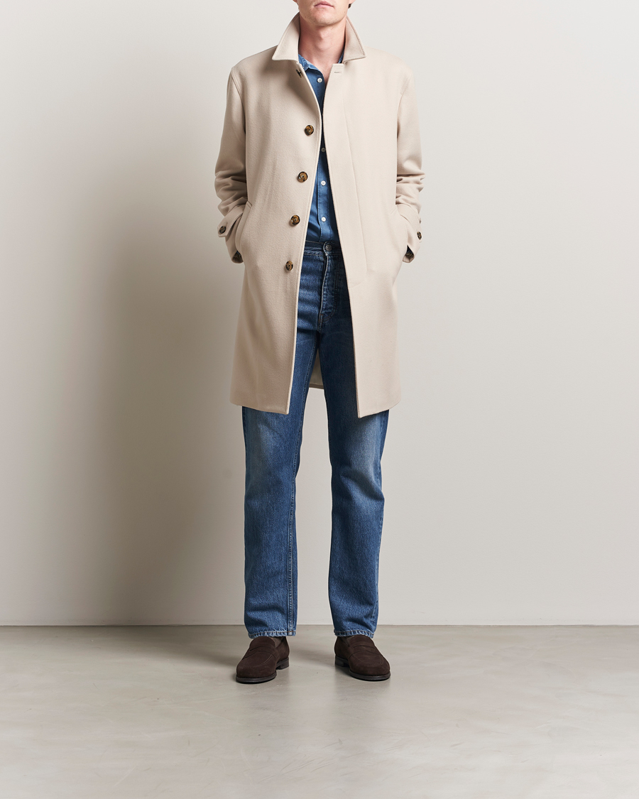Herre | Jakker | Lardini | Wool Coat Beige