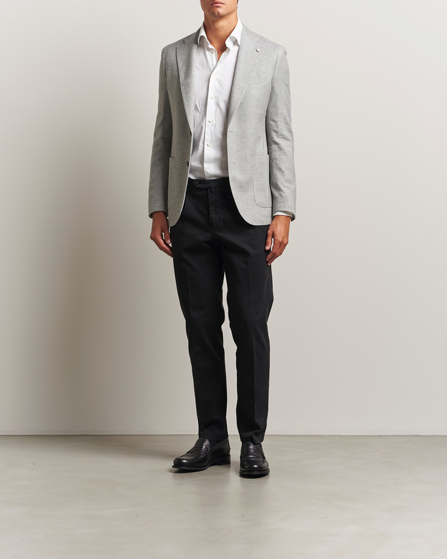 Herre | Dressjakker | L.B.M. 1911 | Jack Herringbone Cotton Blazer Light Grey