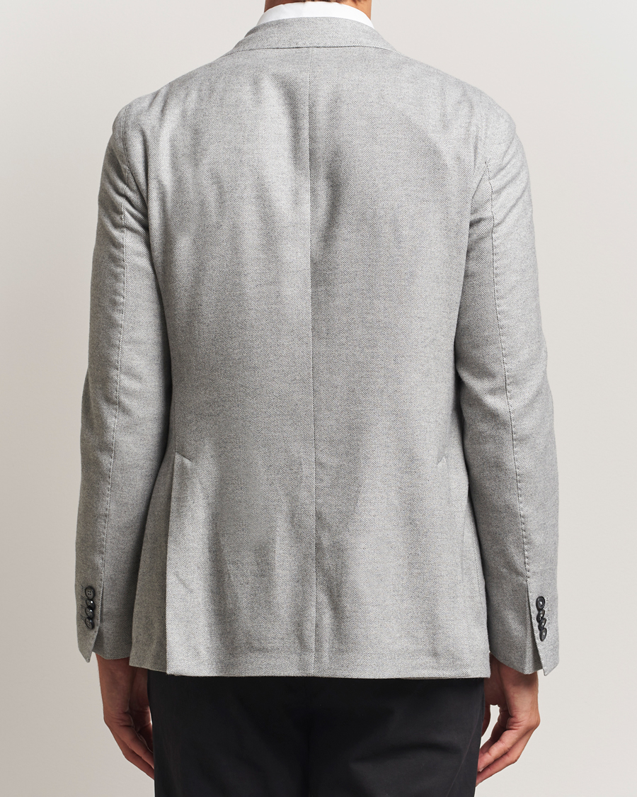 Herre | Dressjakker | L.B.M. 1911 | Jack Herringbone Cotton Blazer Light Grey