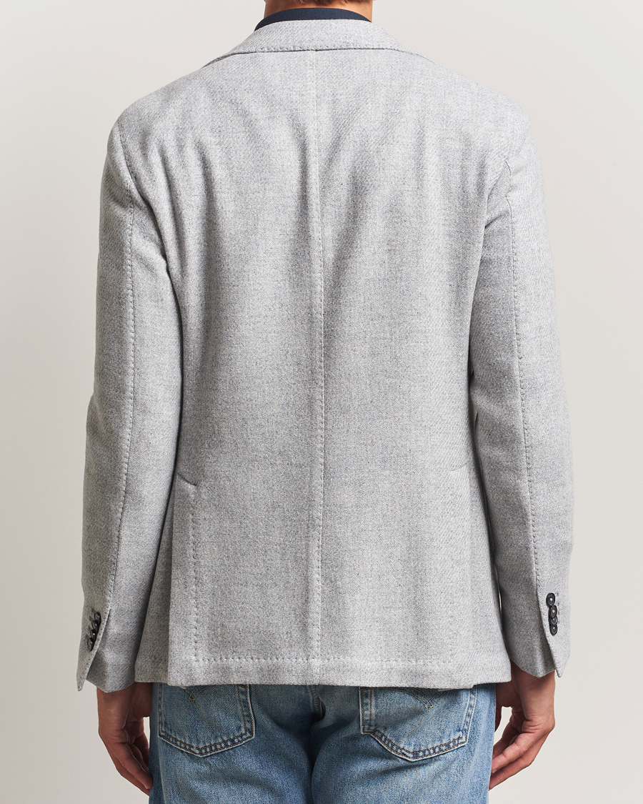 Herre | Dressjakker | L.B.M. 1911 | Jack Fly Knitted Wool Blazer Light Grey