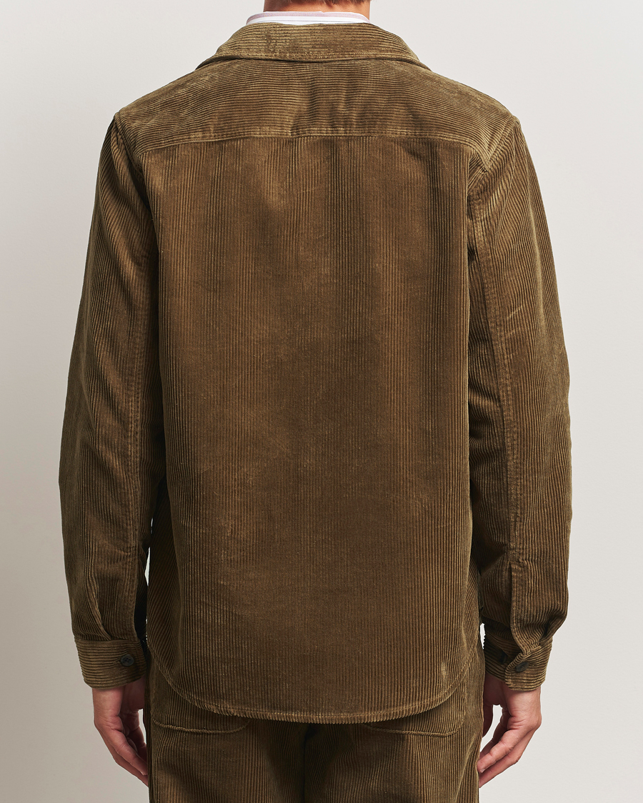 Herre | Skjorter | LES DEUX | Kody Corduroy Overshirt Military Olive