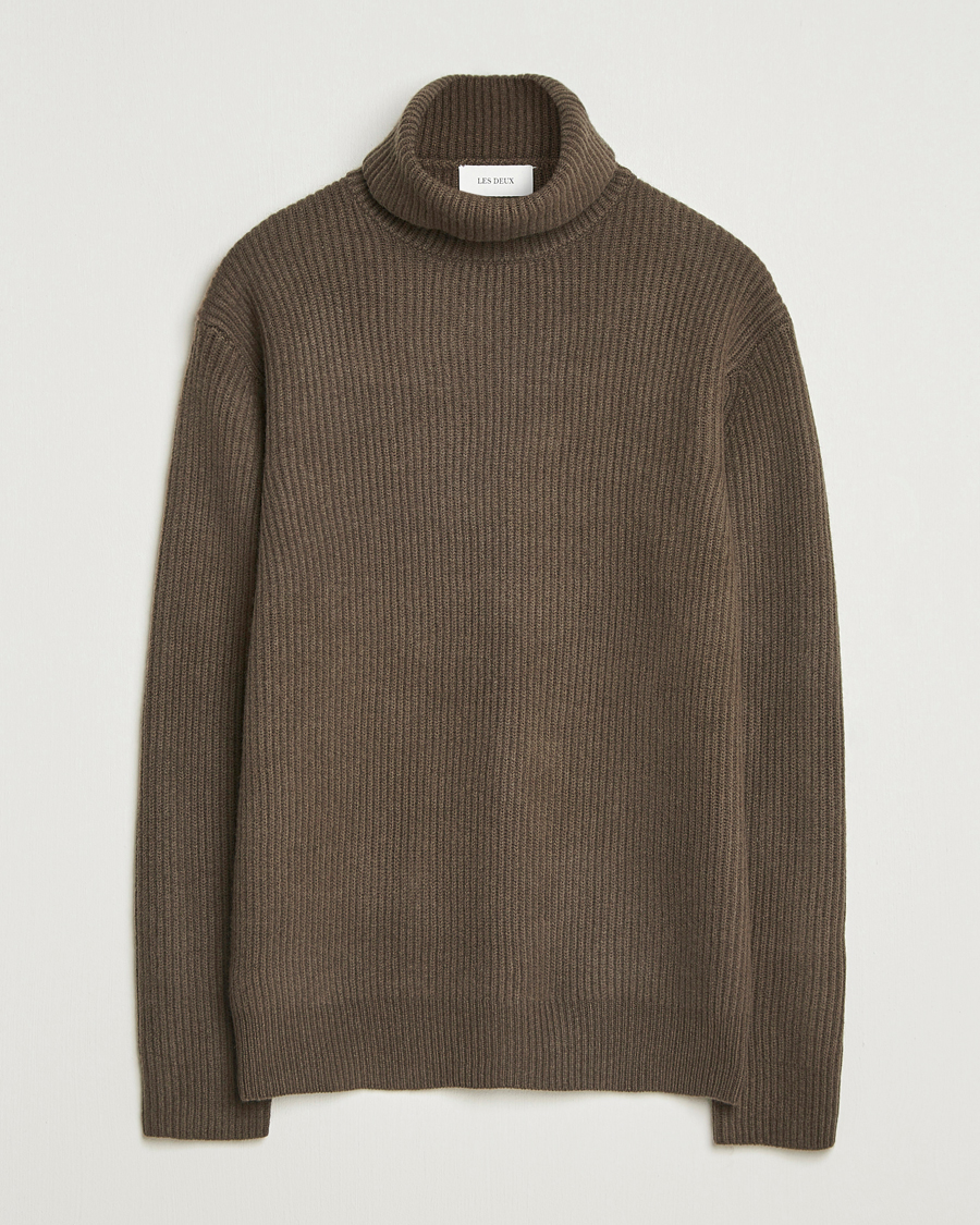 Herre | Gensere | LES DEUX | Eddie Wool Rib Rollneck Teak