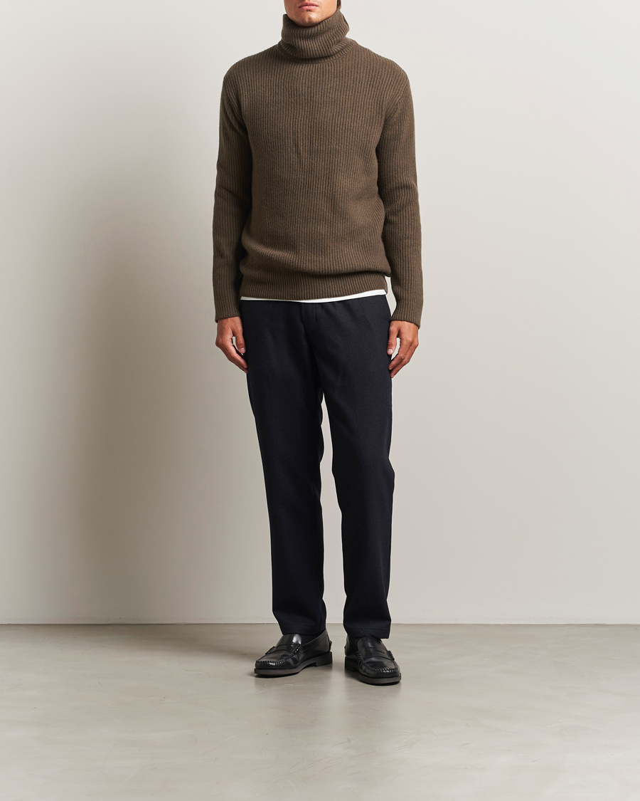 Herre | Gensere | LES DEUX | Eddie Wool Rib Rollneck Teak