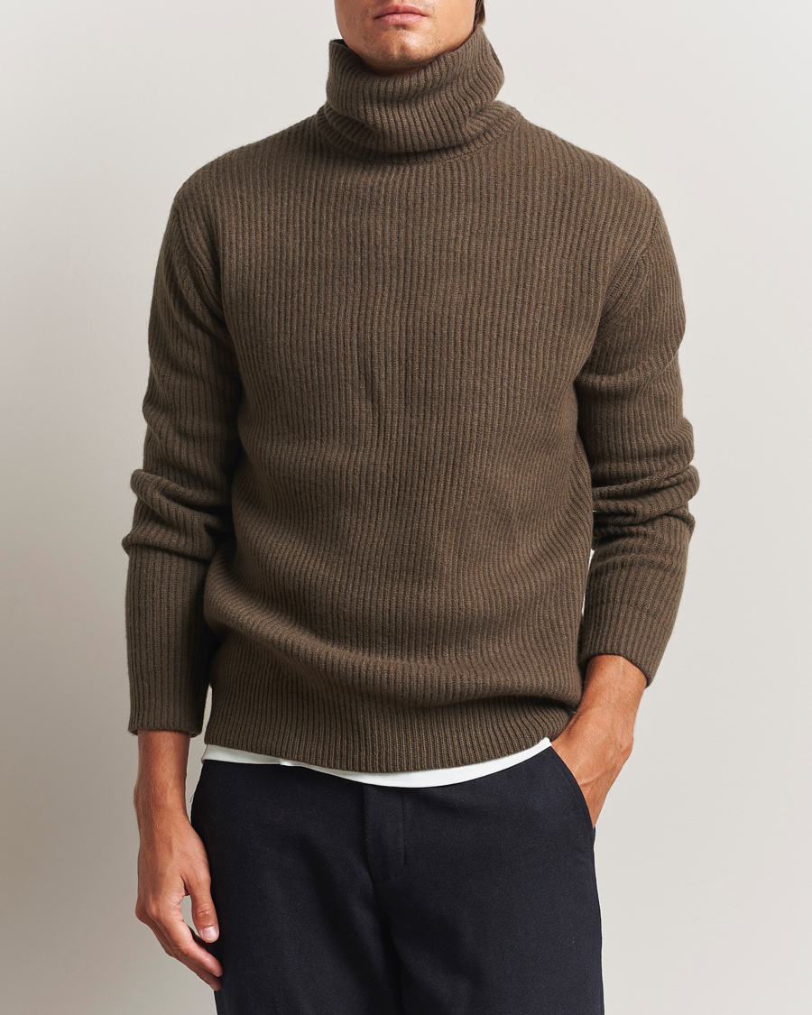 Herre | Gensere | LES DEUX | Eddie Wool Rib Rollneck Teak