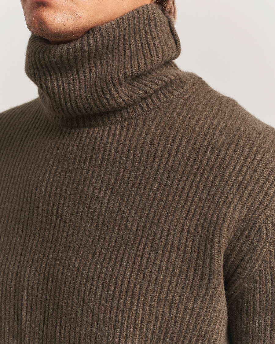 Herre | Gensere | LES DEUX | Eddie Wool Rib Rollneck Teak