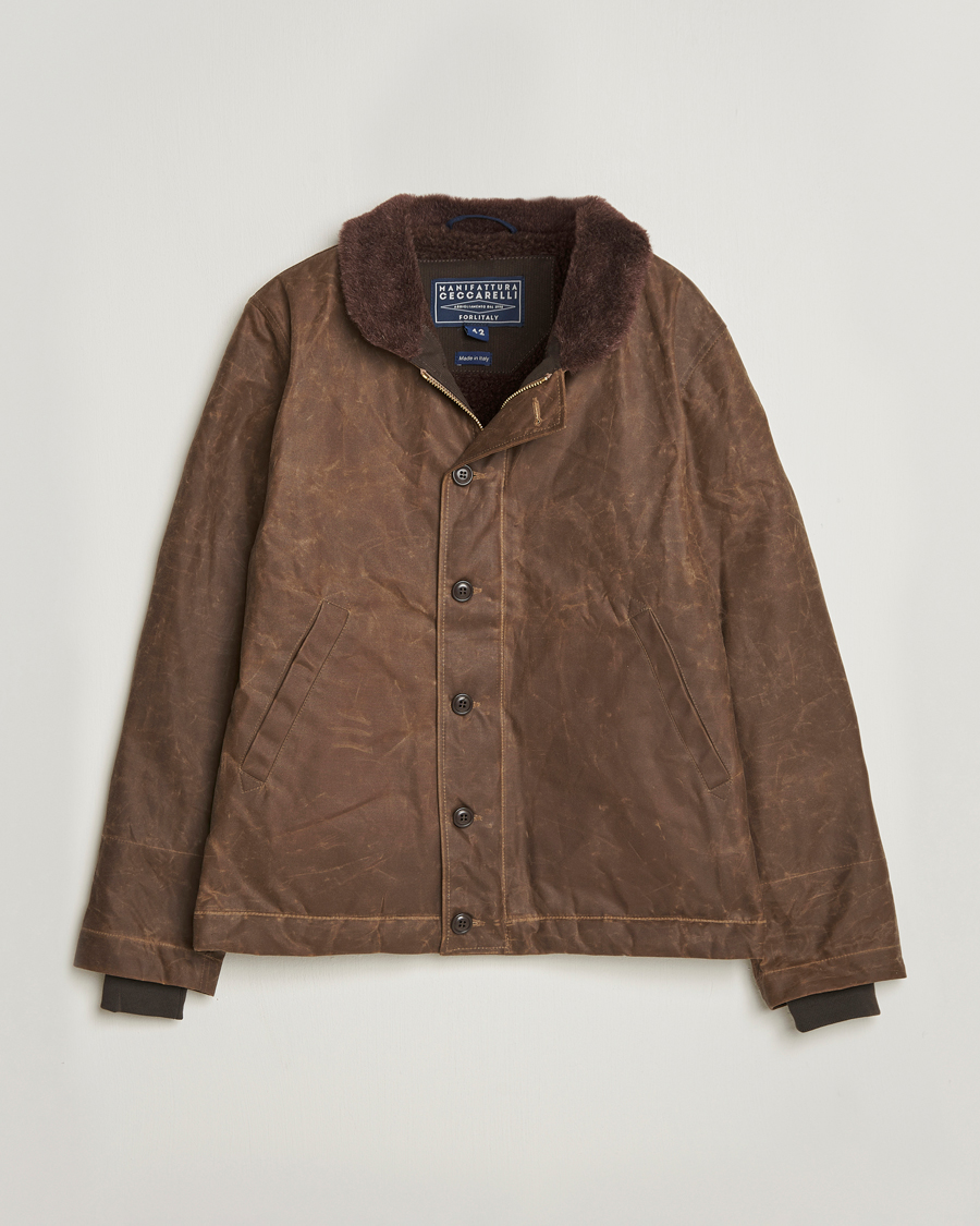 Herre | Jakker | Manifattura Ceccarelli | Deck Jacket Dark Tan