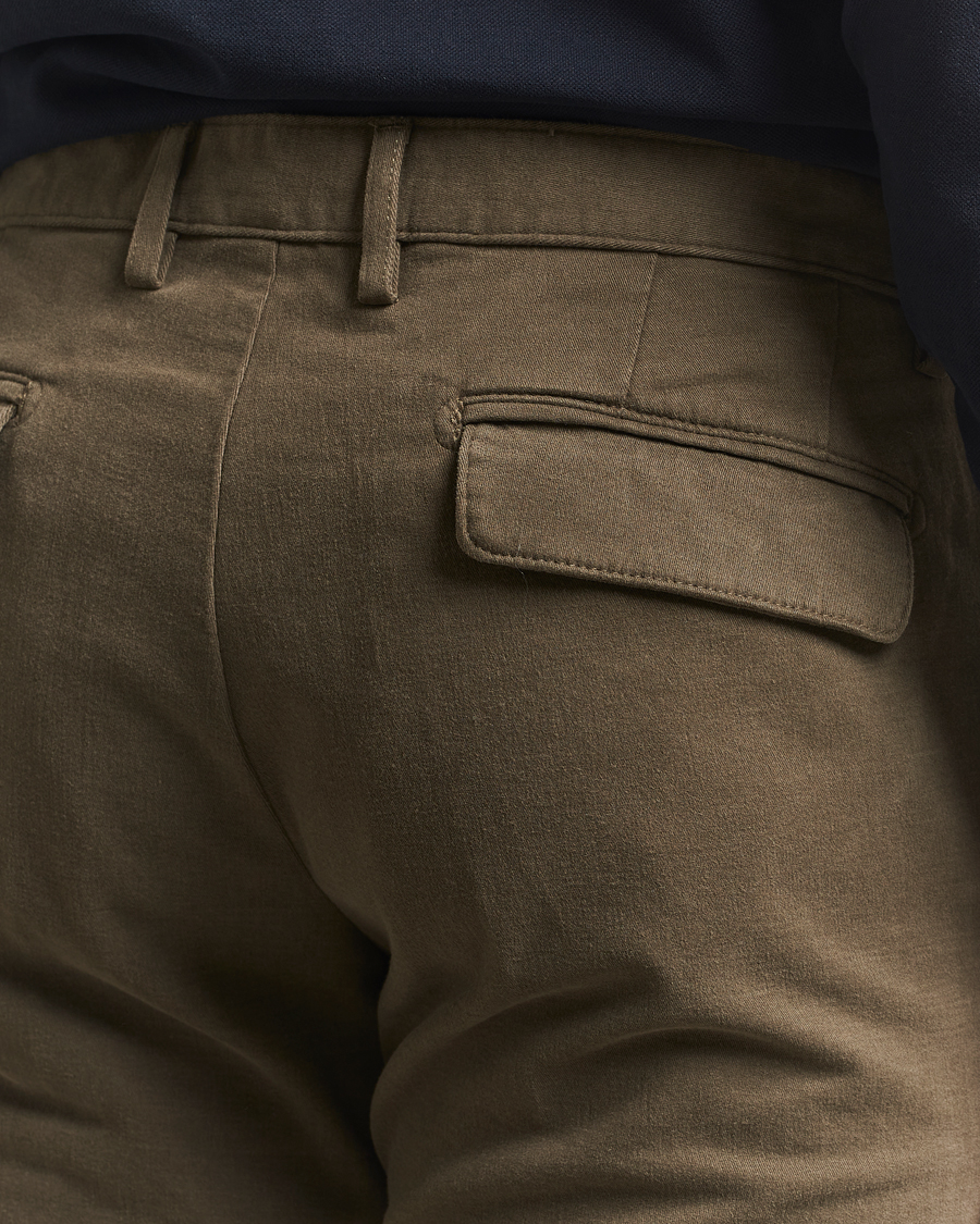 Herre | Bukser | Massimo Alba | Ionio Pleated Moleskine Trousers Military