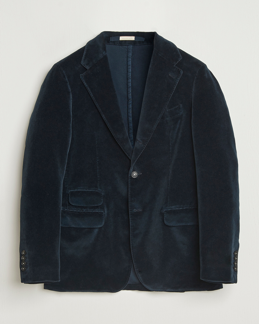 Herre | Dressjakker | Massimo Alba | Catch Velvet Blazer Navy