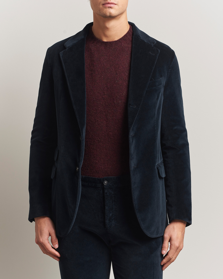 Herre | Dressjakker | Massimo Alba | Catch Velvet Blazer Navy
