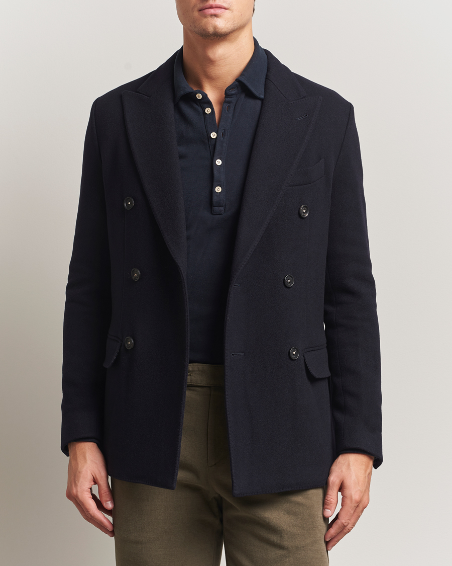 Herre | Jakker | Massimo Alba | Cashmere Peacoat Navy