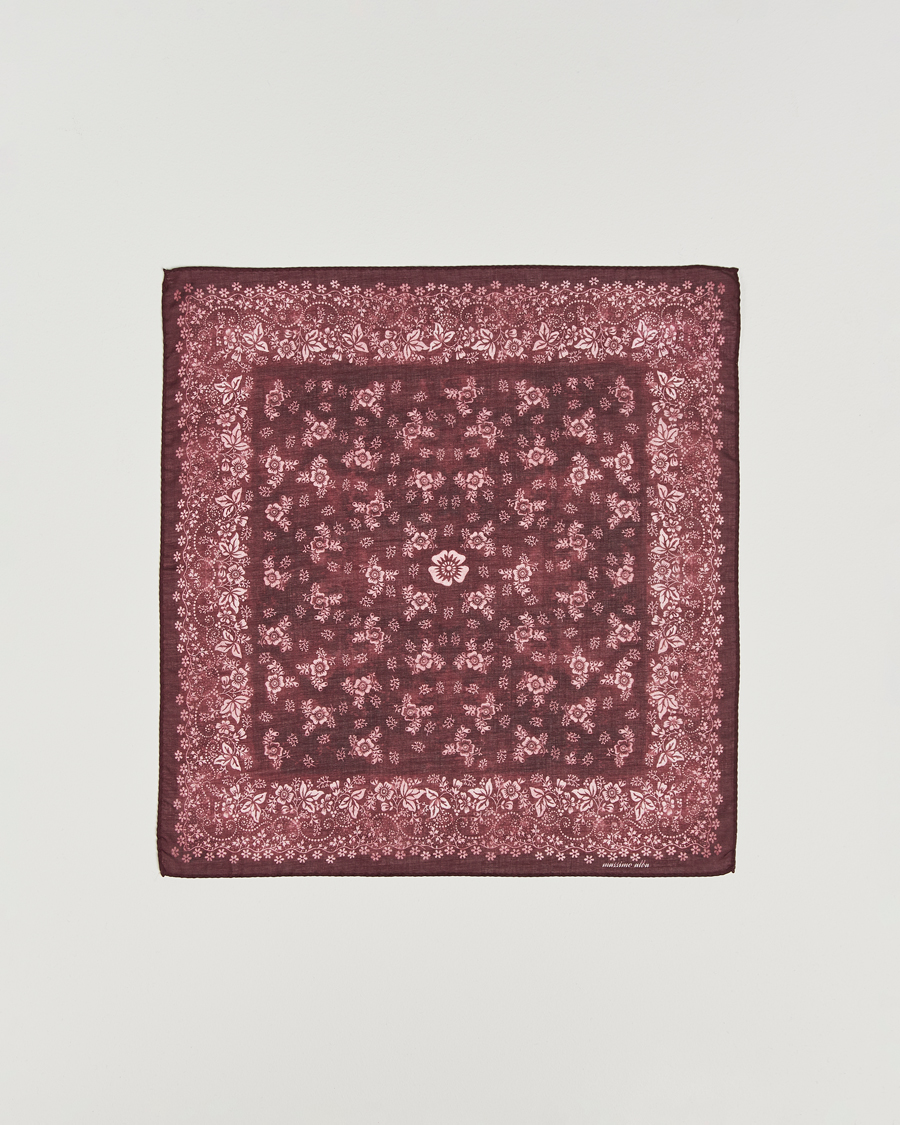 Herre | Lommetørklær | Massimo Alba | Hanky Cotton Handkerchief Burgundy