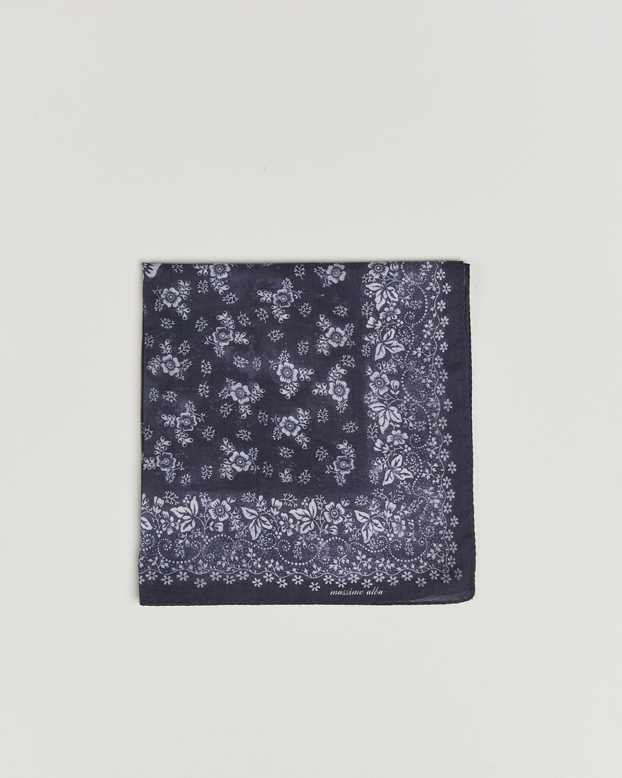 Herre | Lommetørklær | Massimo Alba | Hanky Cotton Handkerchief Navy
