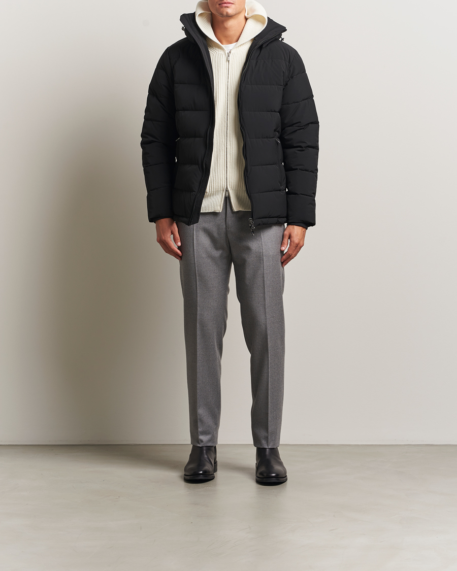 Herre | Jakker | Oscar Jacobson | Hooded Puffer Jacket Black