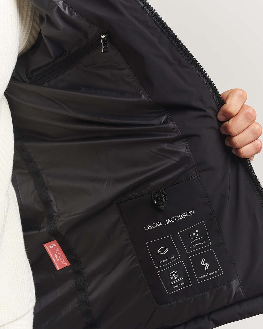 Herre | Jakker | Oscar Jacobson | Hooded Puffer Jacket Black