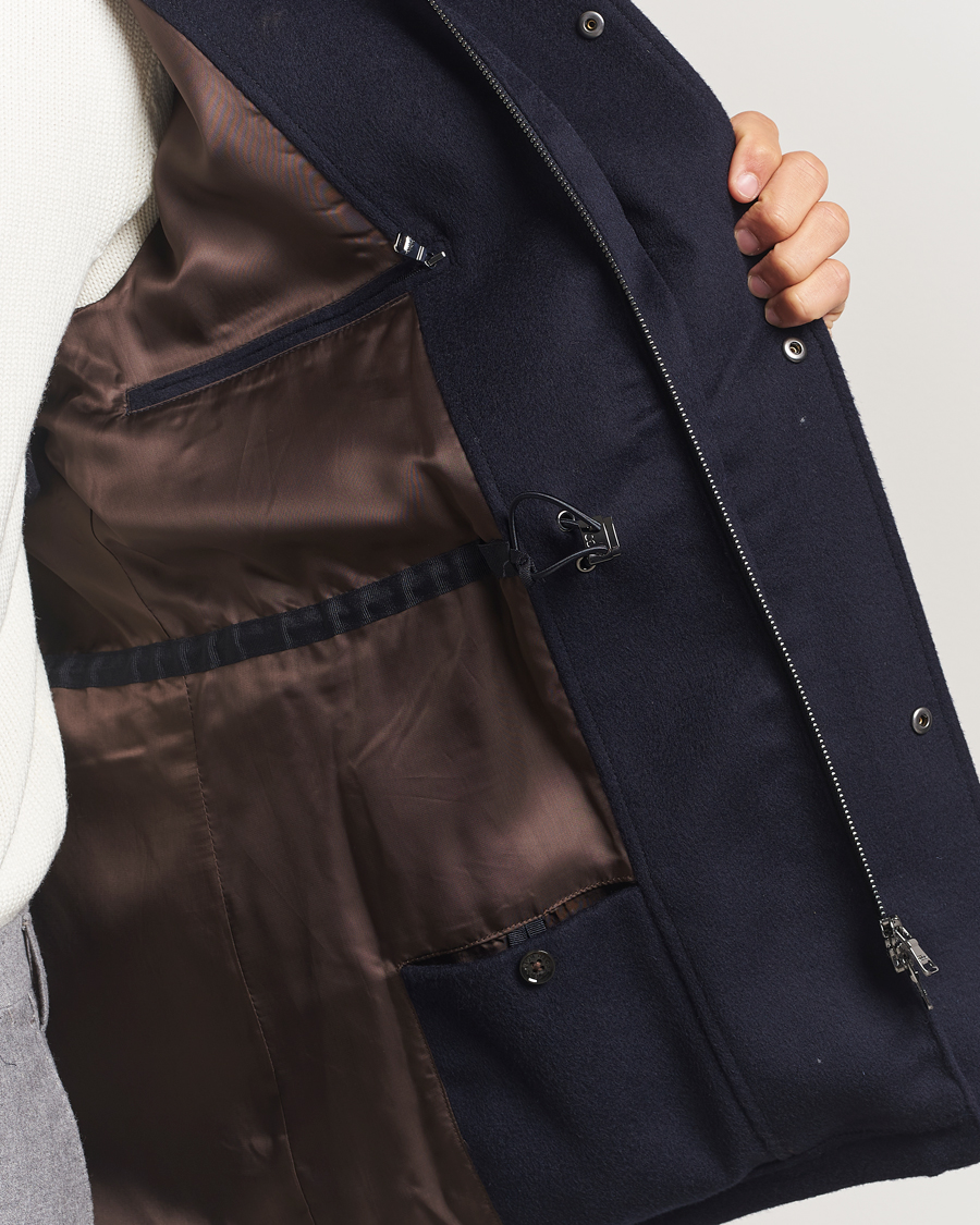 Herre | Jakker | Oscar Jacobson | Traveler Wool Jacket Navy