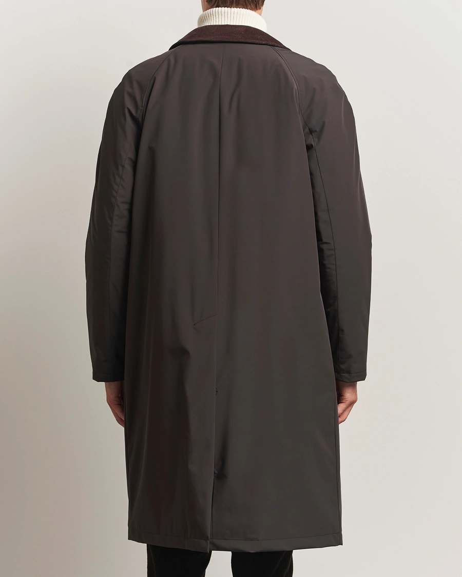 Herre | Jakker | Oscar Jacobson | Padded Raglan Nylon Coat Brown