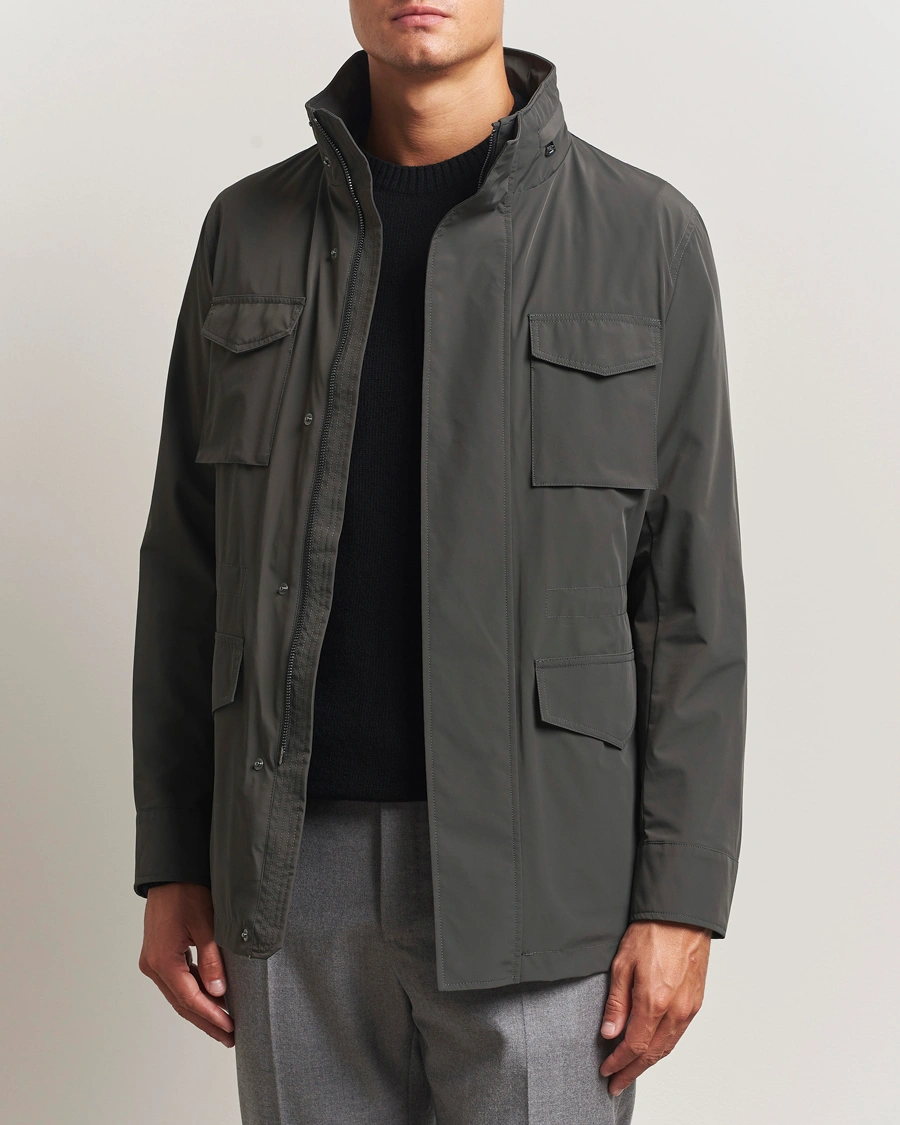 Herre | Jakker | Oscar Jacobson | M65 Nylon Field Jacket Olive