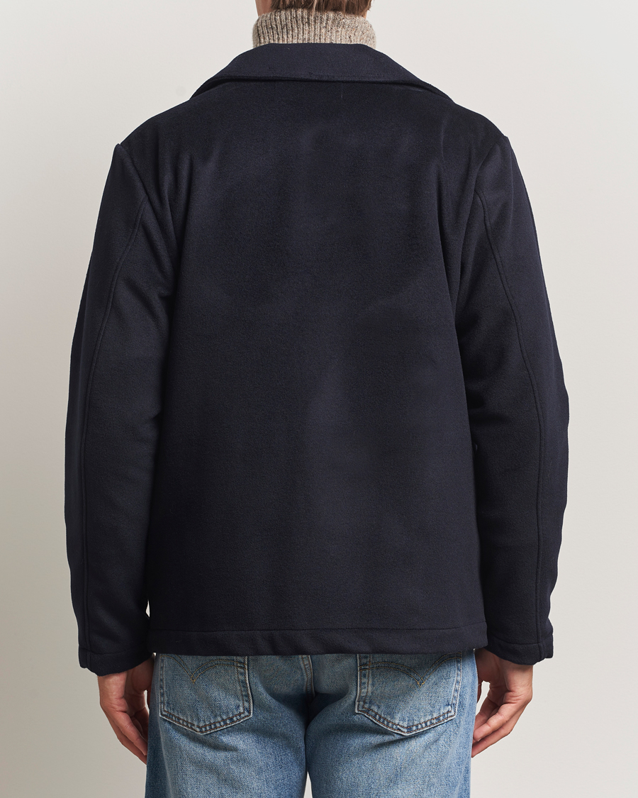 Herre | Jakker | Oscar Jacobson | Maddan Wool/Cashmere Shirt Jacket Navy