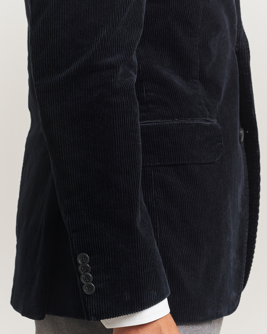 Herre | Dressjakker | Oscar Jacobson | Fogerty Patch Pocket Cord Blazer Navy