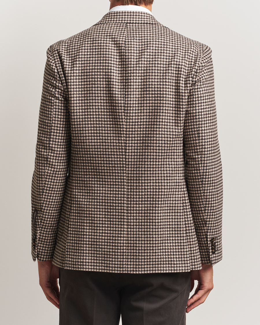 Herre | Dressjakker | Oscar Jacobson | Fogerty Houndstooth Wool Blazer Brown
