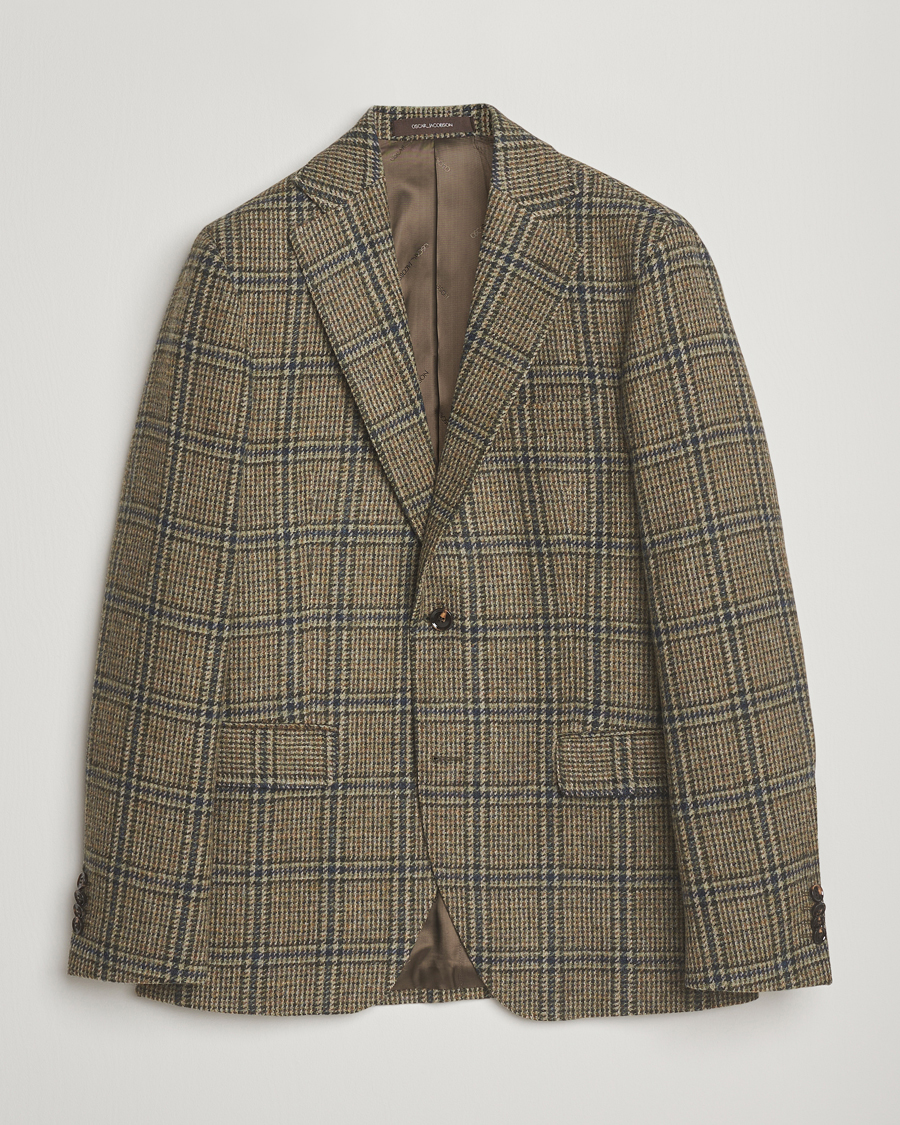 Herre | Dressjakker | Oscar Jacobson | Fogerty Moon Tweed Blazer Green