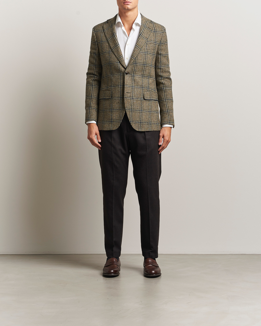 Herre | Dressjakker | Oscar Jacobson | Fogerty Moon Tweed Blazer Green