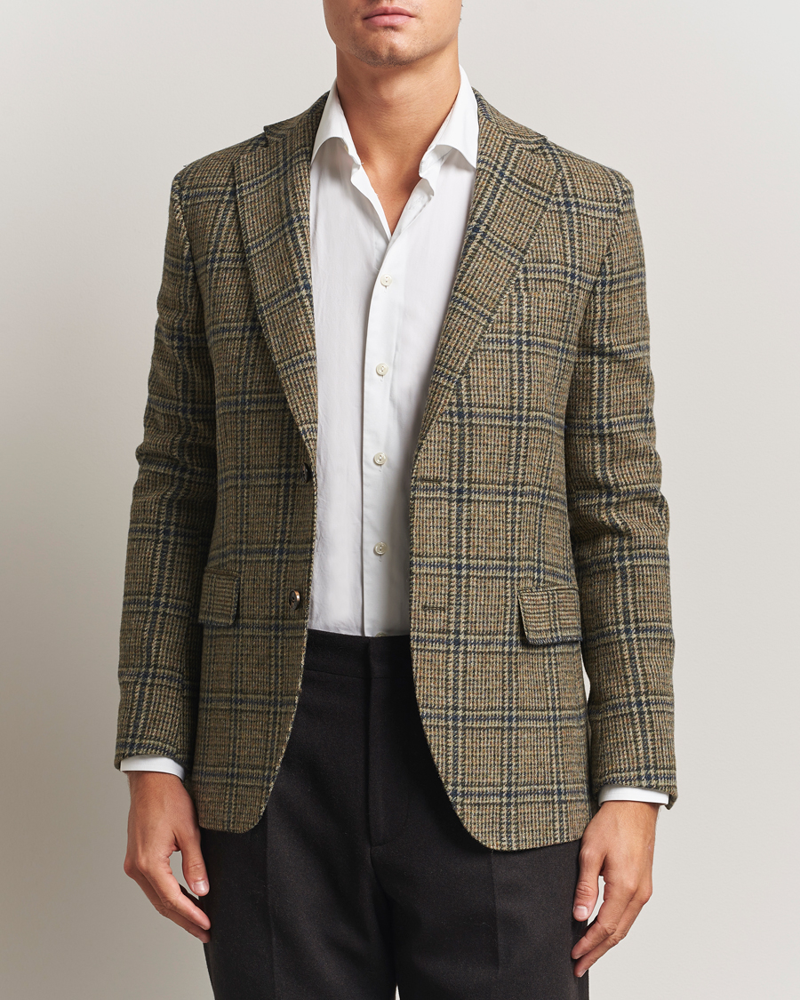 Herre | Dressjakker | Oscar Jacobson | Fogerty Moon Tweed Blazer Green