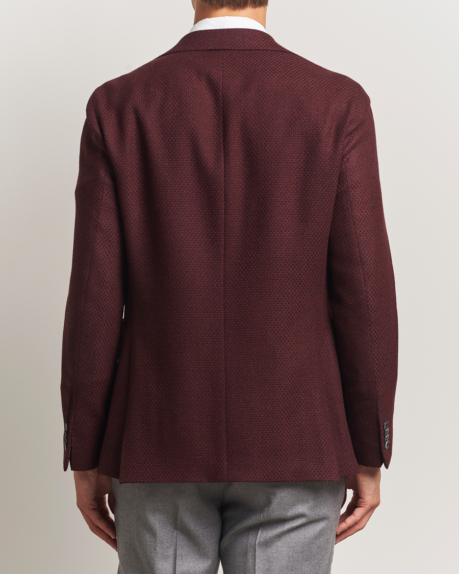 Herre | Dressjakker | Oscar Jacobson | Fogerty Patch Structured Wool Blazer Wine