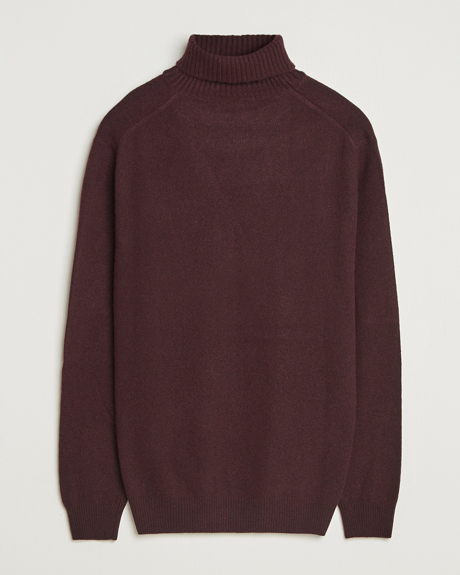 Herre | Gensere | Oscar Jacobson | Salim Wool/Cashmere Rollneck Burgundy