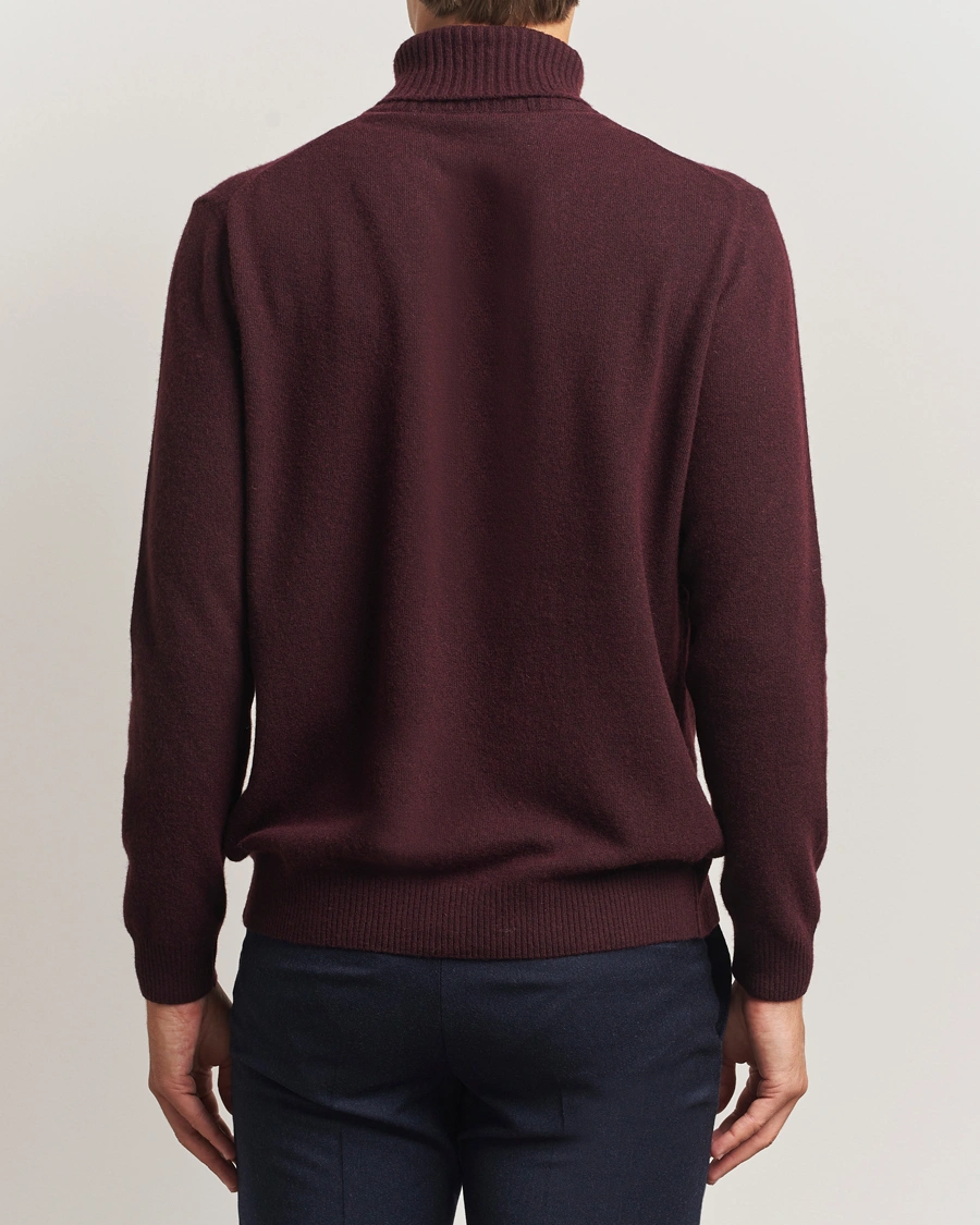 Herre | Gensere | Oscar Jacobson | Salim Wool/Cashmere Rollneck Burgundy