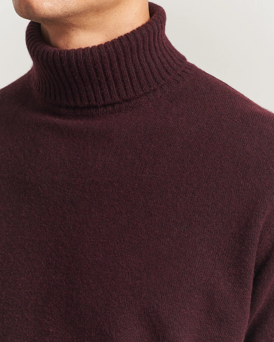 Herre | Gensere | Oscar Jacobson | Salim Wool/Cashmere Rollneck Burgundy