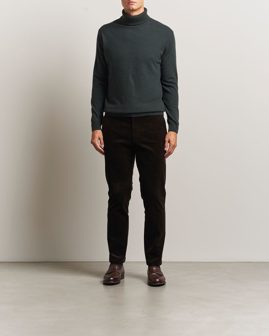 Herre | Gensere | Oscar Jacobson | Salim Wool/Cashmere Rollneck Green