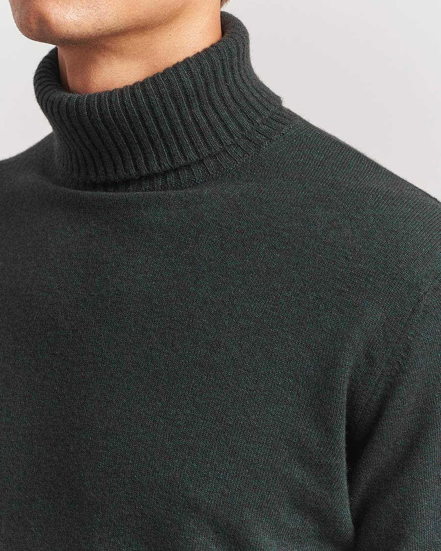 Herre | Gensere | Oscar Jacobson | Salim Wool/Cashmere Rollneck Green