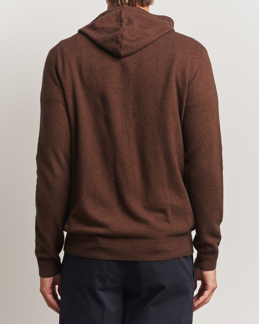 Herre | Gensere | Oscar Jacobson | Pascal Wool/Cashmere Hoodie Brown