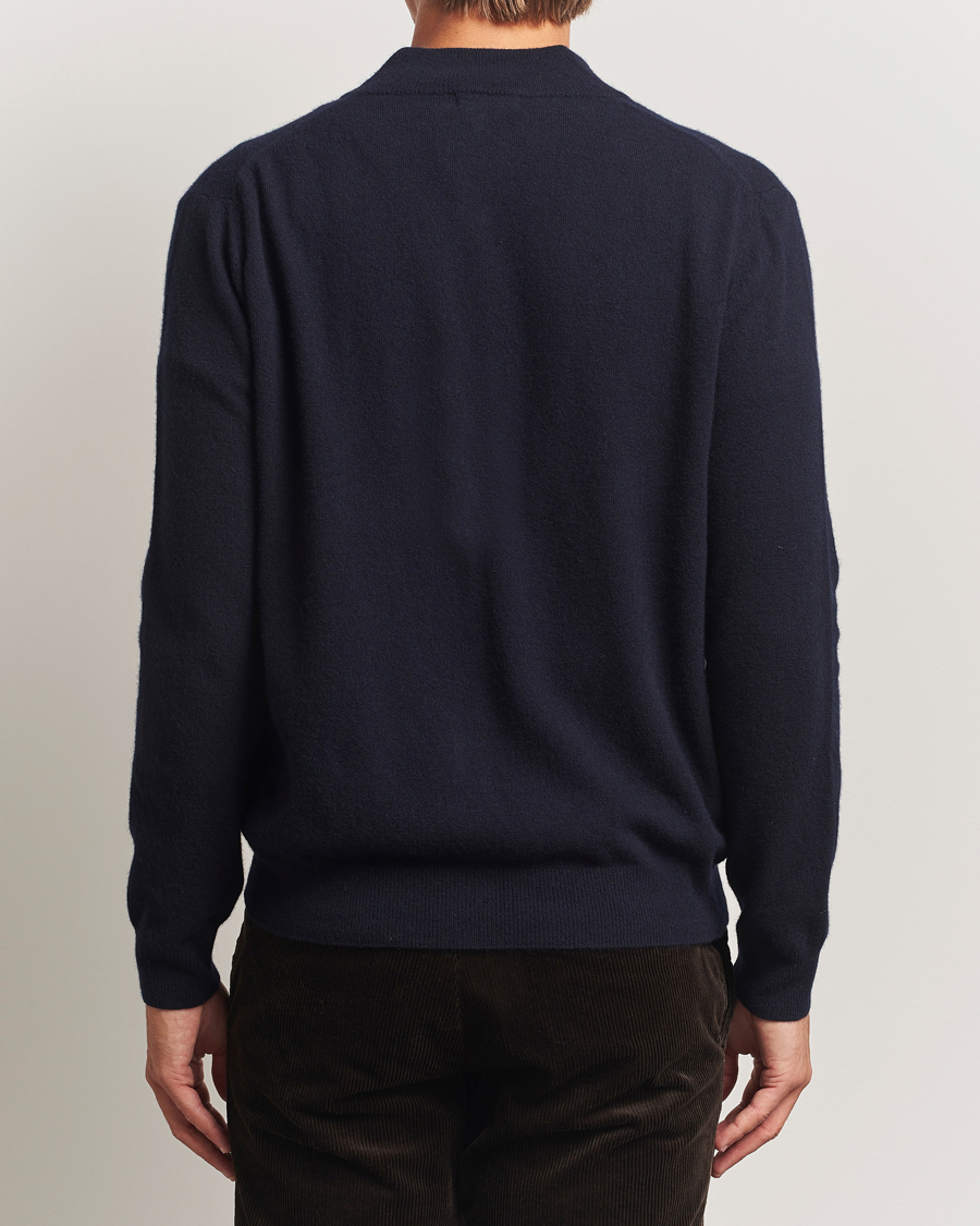 Herre | Gensere | Oscar Jacobson | Seb Wool/Cashmere Full Zip Navy