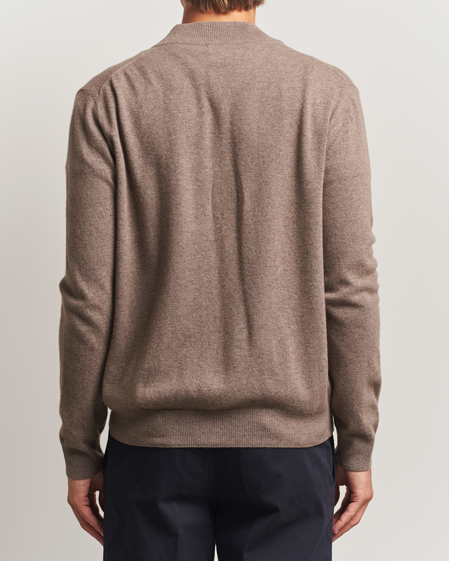 Herre | Gensere | Oscar Jacobson | Seb Wool/Cashmere Full Zip Light Brown