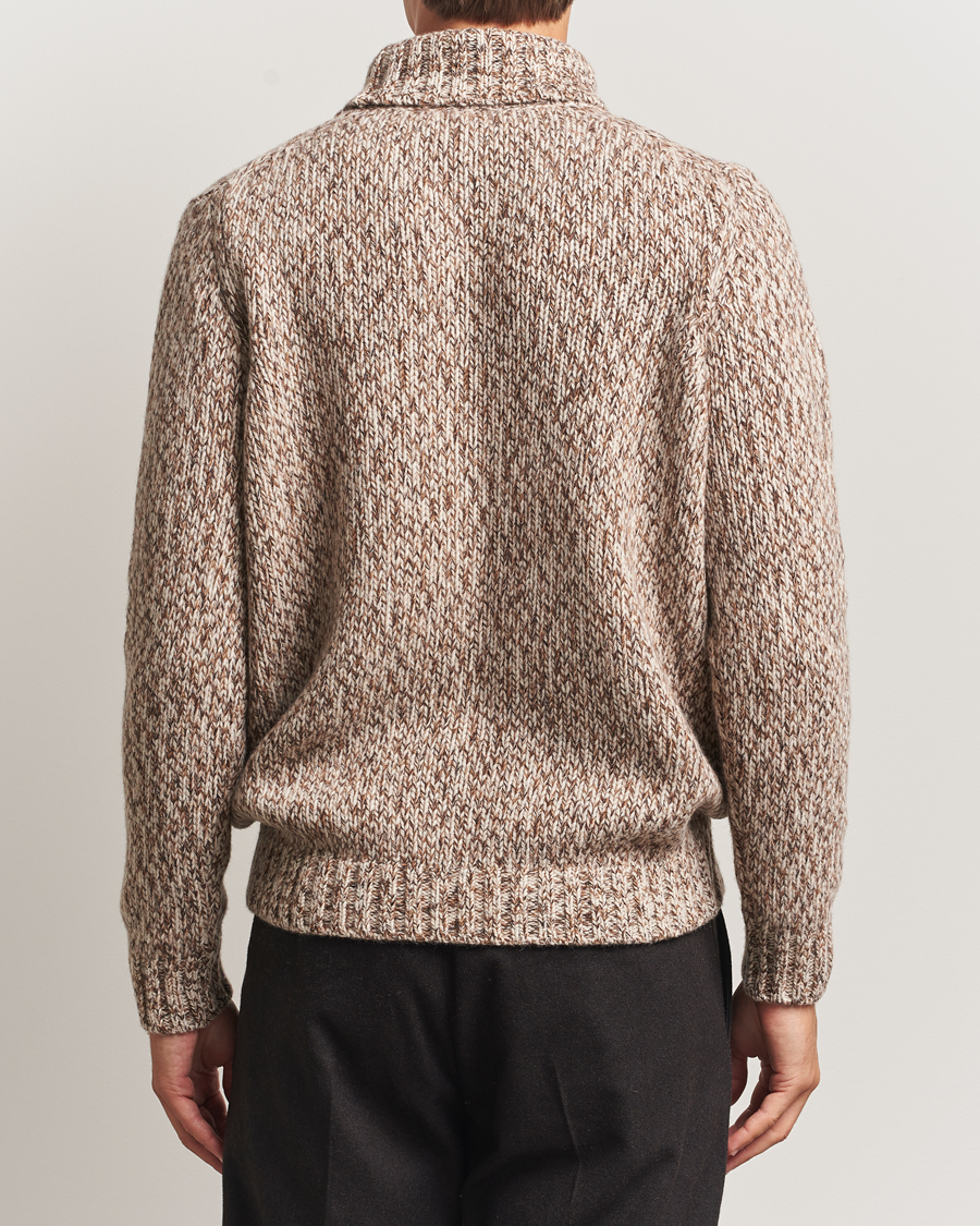 Herre | Gensere | Oscar Jacobson | Mika Heavy Wool/Cotton Rollneck Beige