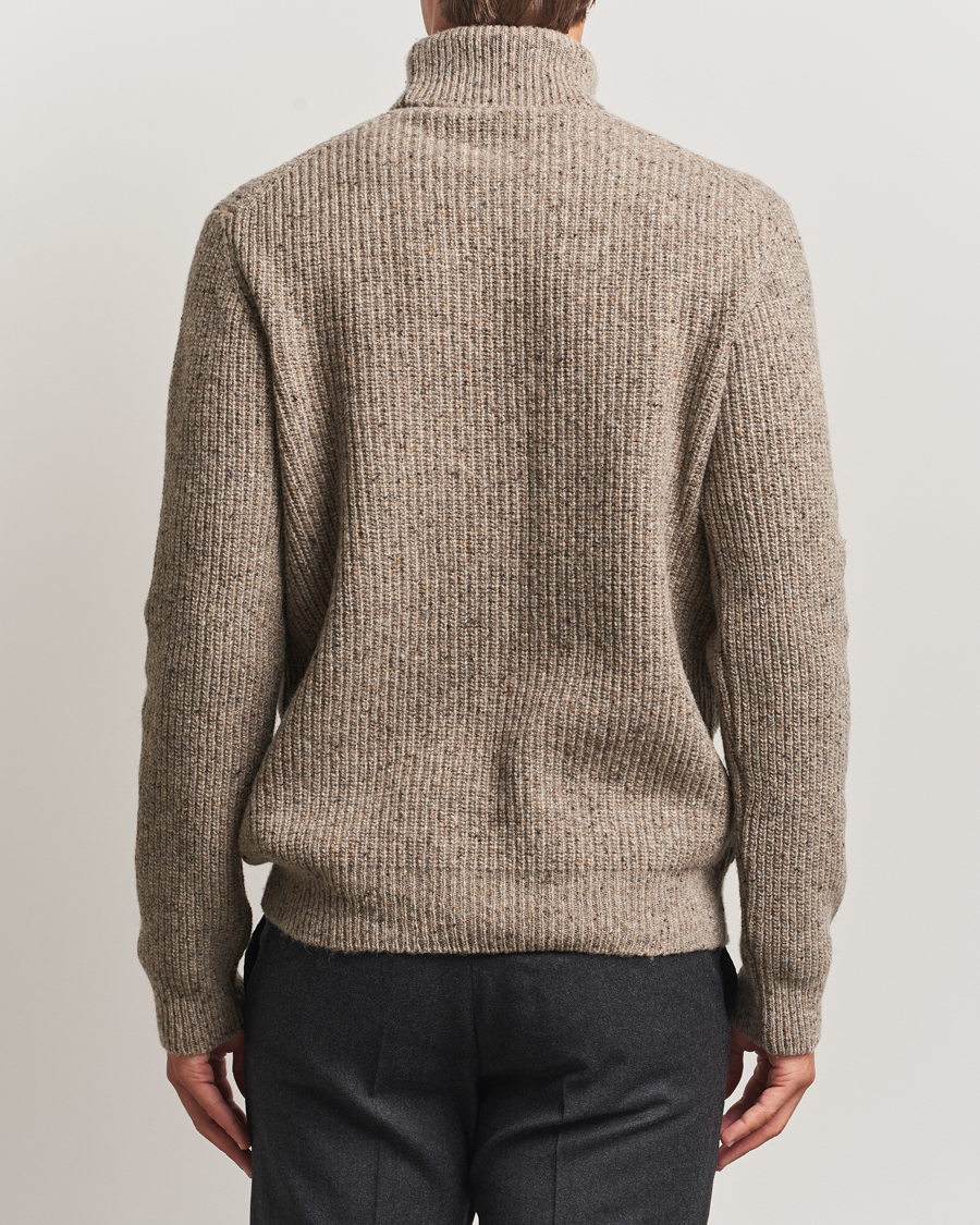 Herre | Gensere | Oscar Jacobson | Mika Heavy Merino Rollneck Beige