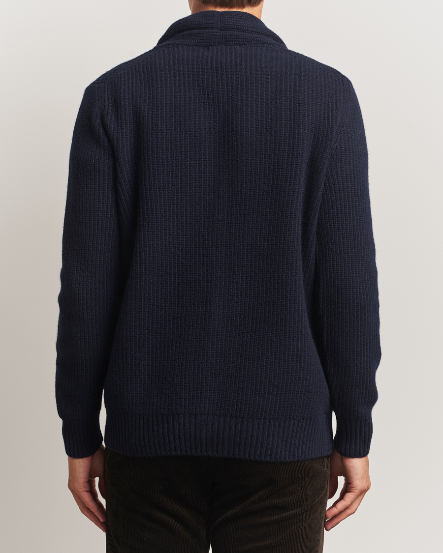 Herre | Gensere | Oscar Jacobson | Roland Wool Cardigan Navy